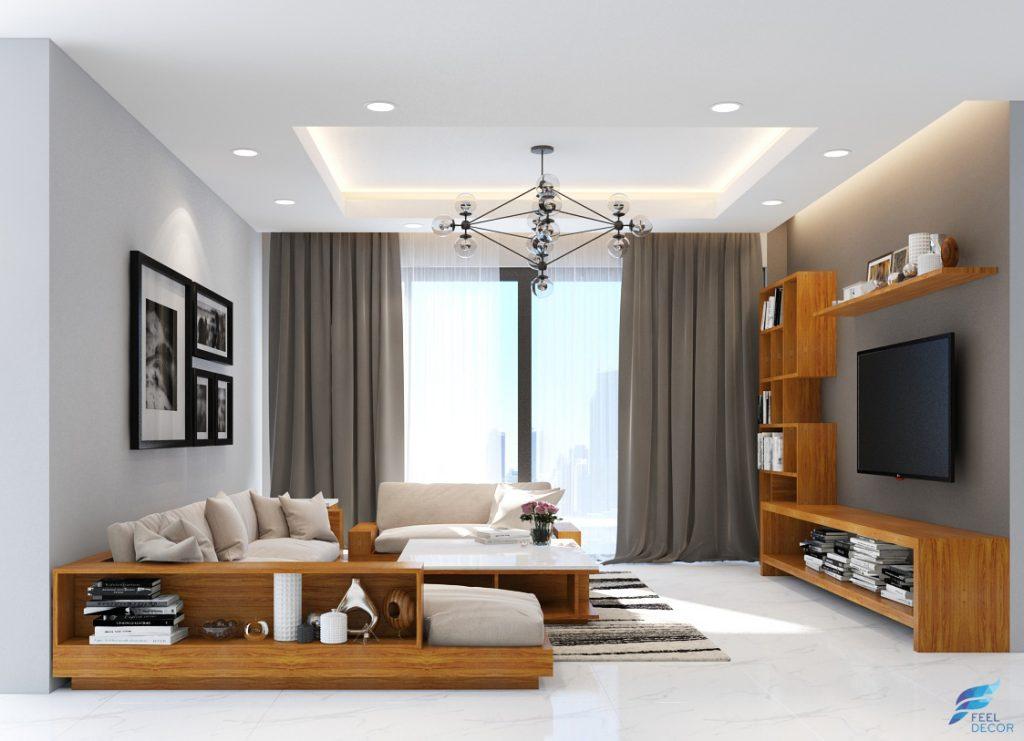 Hình ảnh mẫu thiết kế nội thất căn hộ 133m2 (3 phòng ngủ) chung cư Green Valley