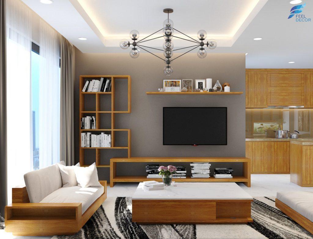 Hình ảnh mẫu thiết kế nội thất căn hộ 133m2 (3 phòng ngủ) chung cư Green Valley