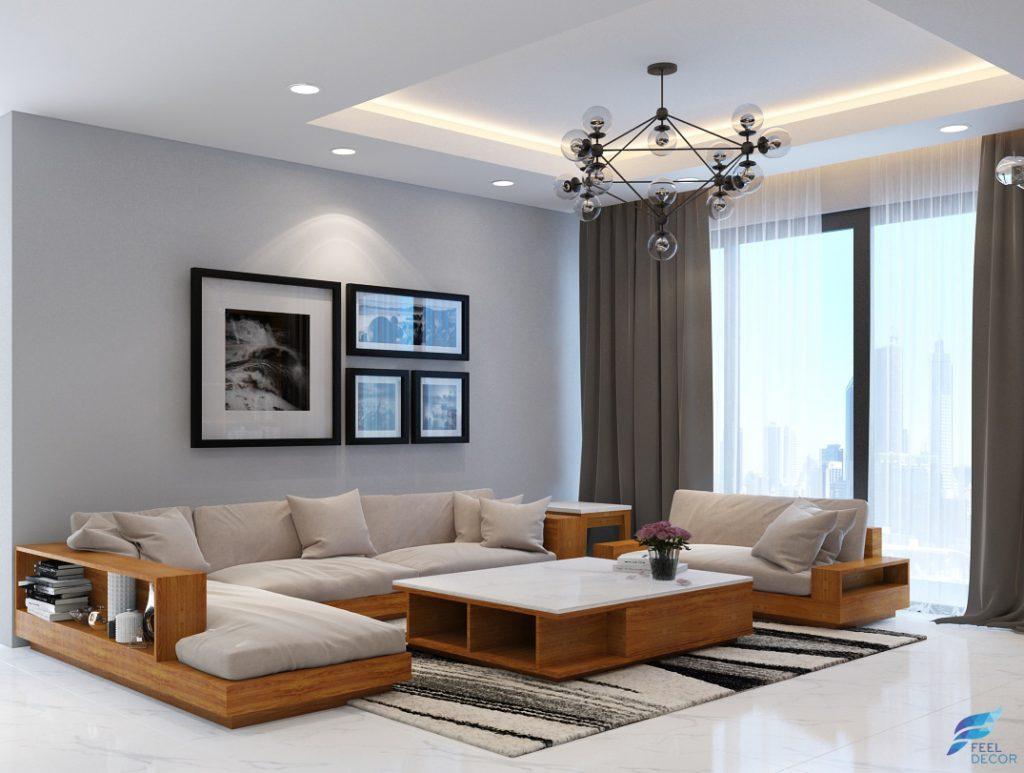 Hình ảnh mẫu thiết kế nội thất căn hộ 133m2 (3 phòng ngủ) chung cư Green Valley