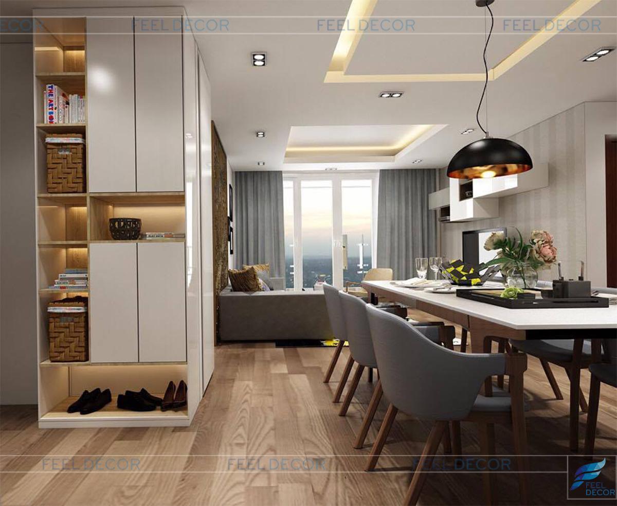 Thiết kế và thi công nội thất căn hộ 110m2 chung cư Sunrise anh Thanh