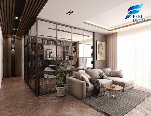 kiến trúc phòng khách nhà ống đẹp