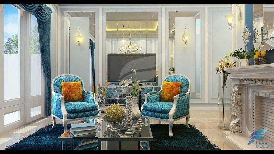 mẫu phòng khách đẹp nhà ống
