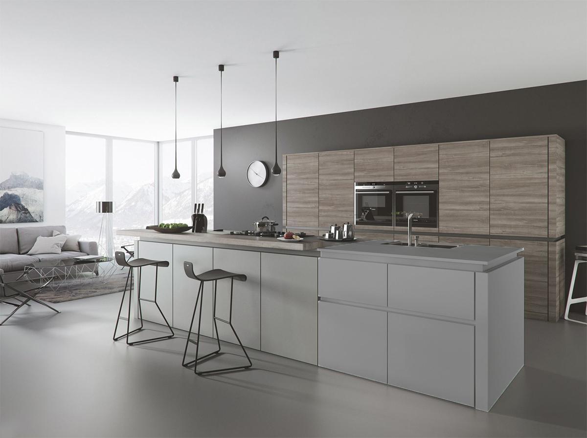 Ý tưởng thiết kế nội thất không gian căn bếp tuyệt đẹp với tông màu Xám