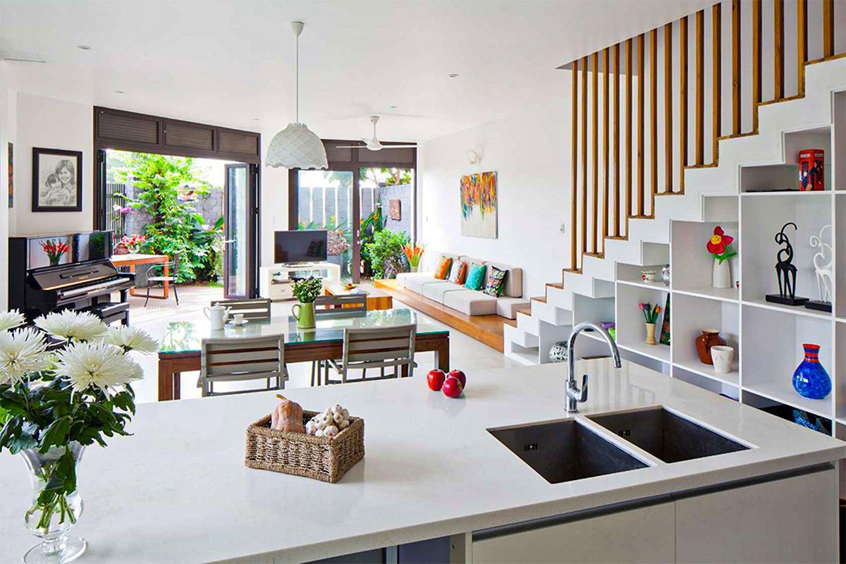 Ưu điểm vượt trội khi thiết kế nội thất phòng khách liên thông nhà bếp