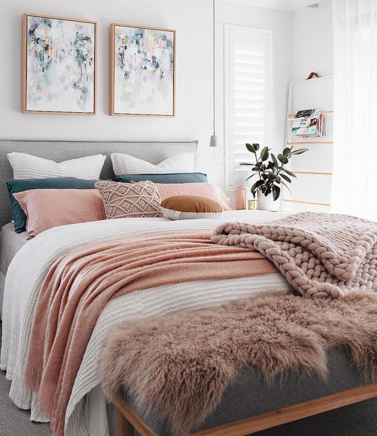 Phòng ngủ màu pastel