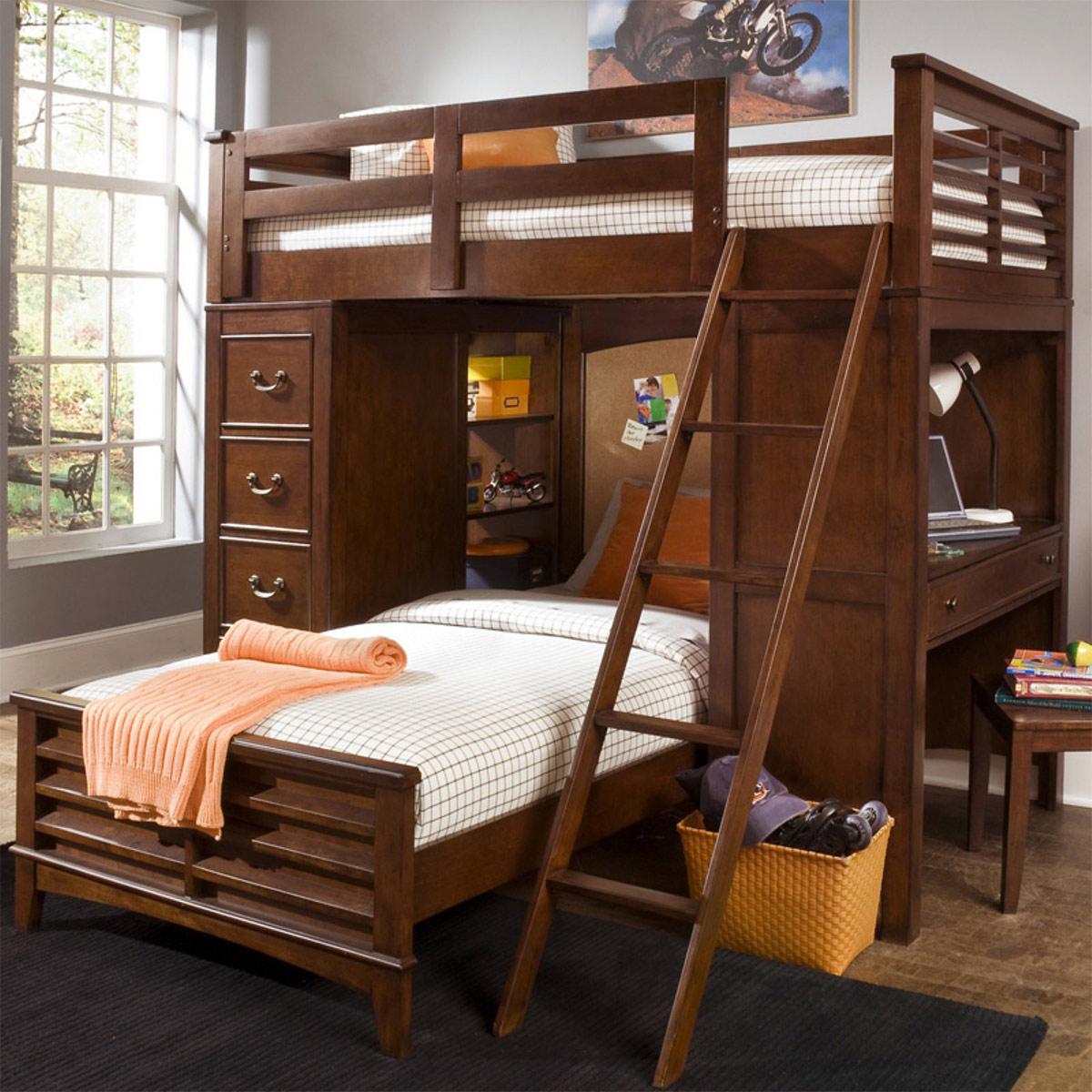 giường tầng bằng gỗ