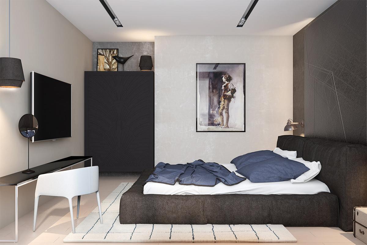 Thiết kế nội thất nhà ở theo chủ nghĩa Minimalism với 2 gam màu trắng đen