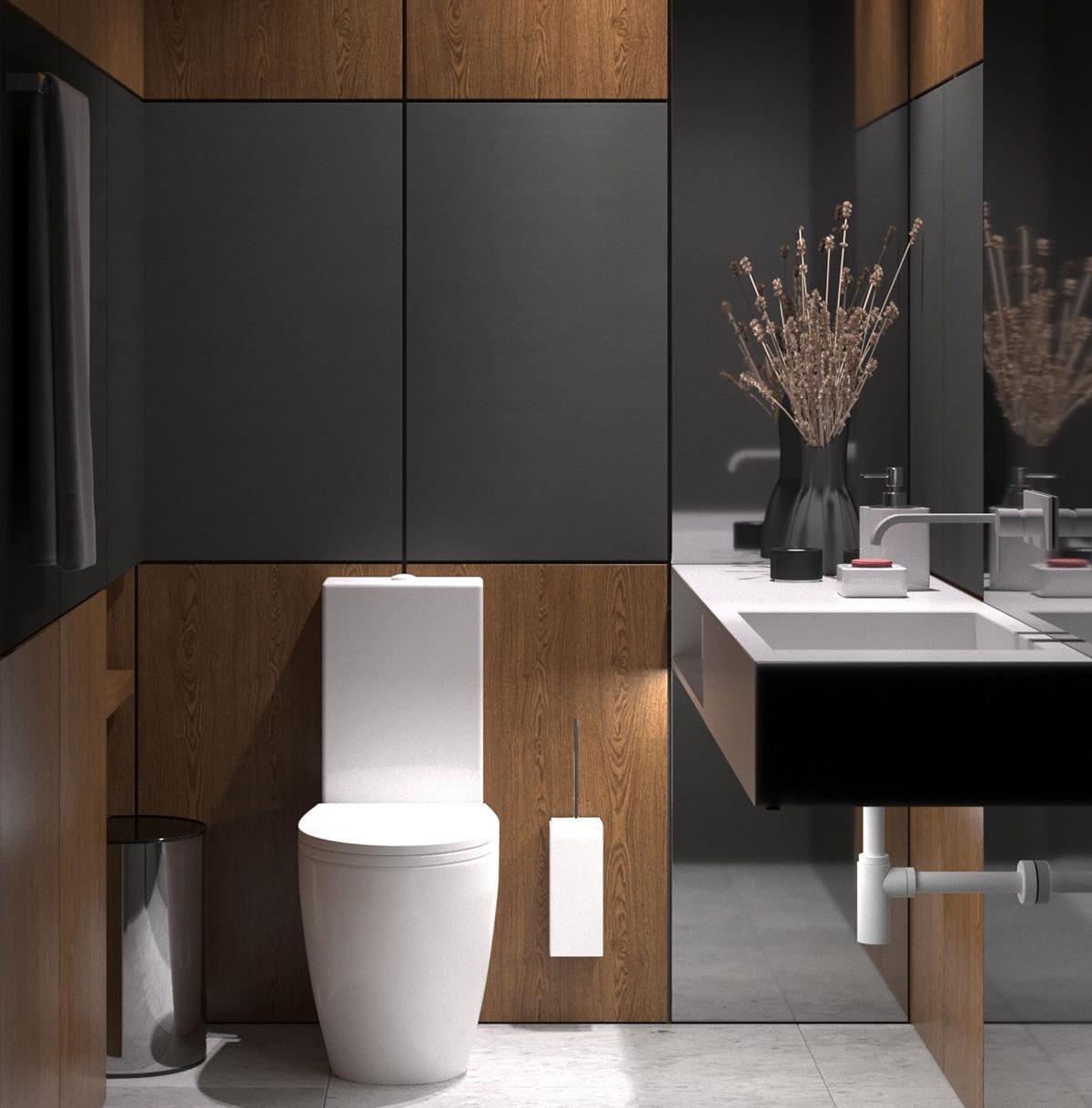 Ý tưởng thiết kế nội thất phòng vệ sinh đơn giản
