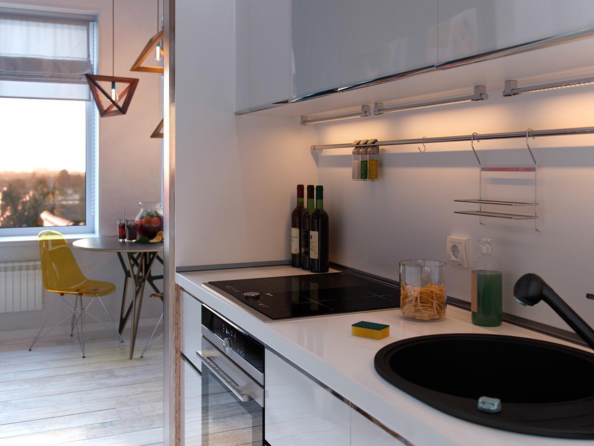 phòng bếp theo phong cách minimalism