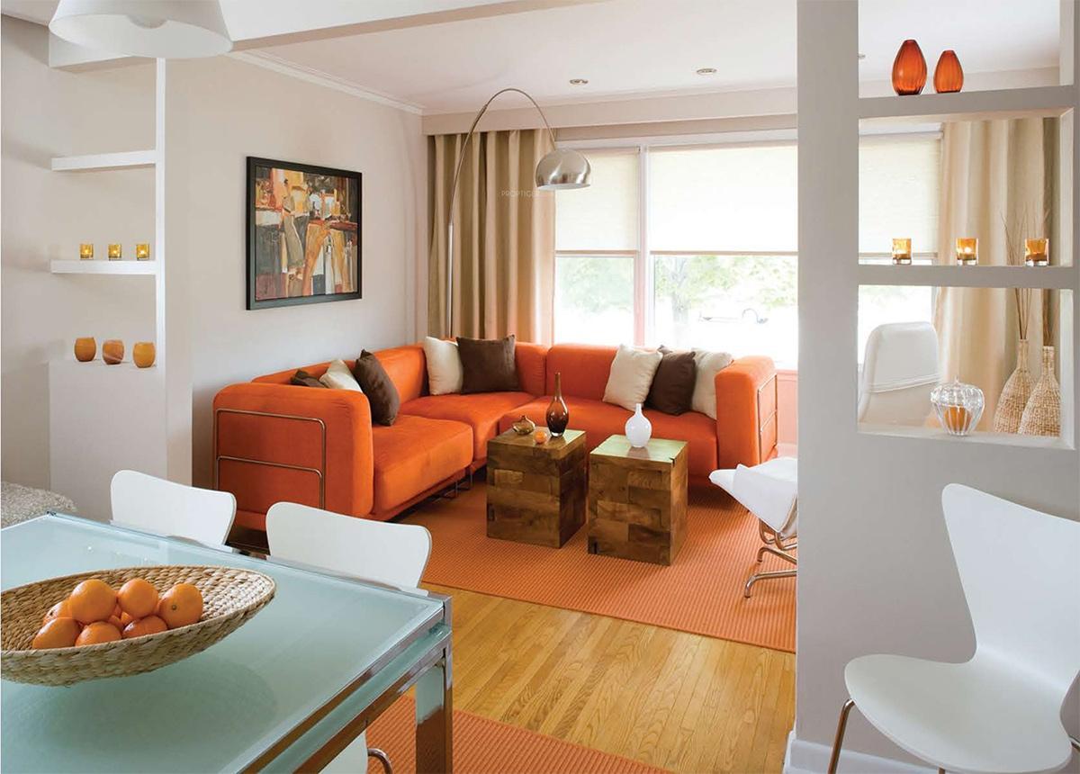 màu cam trong thiết kế nội thất