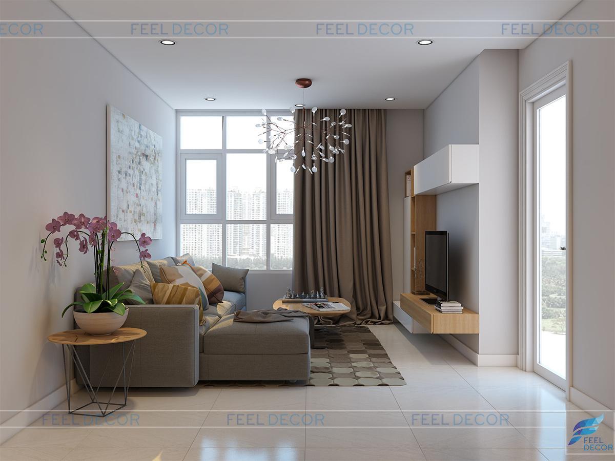 Thiết kế nội thất căn hộ 117m2 chung cư Hoàng Anh Thanh Bình