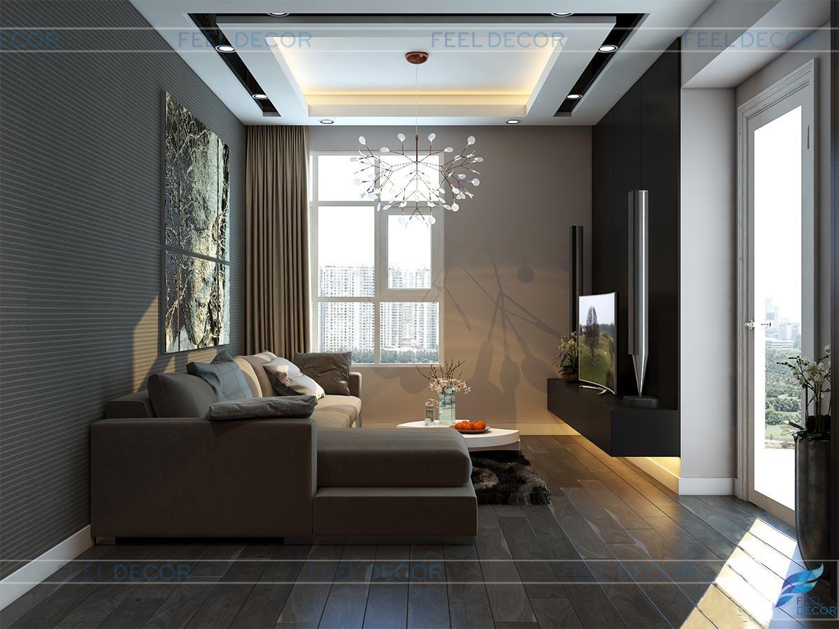 Thiết kế nội thất căn hộ 90m2 chung cư Hoàng Anh Thanh Bình