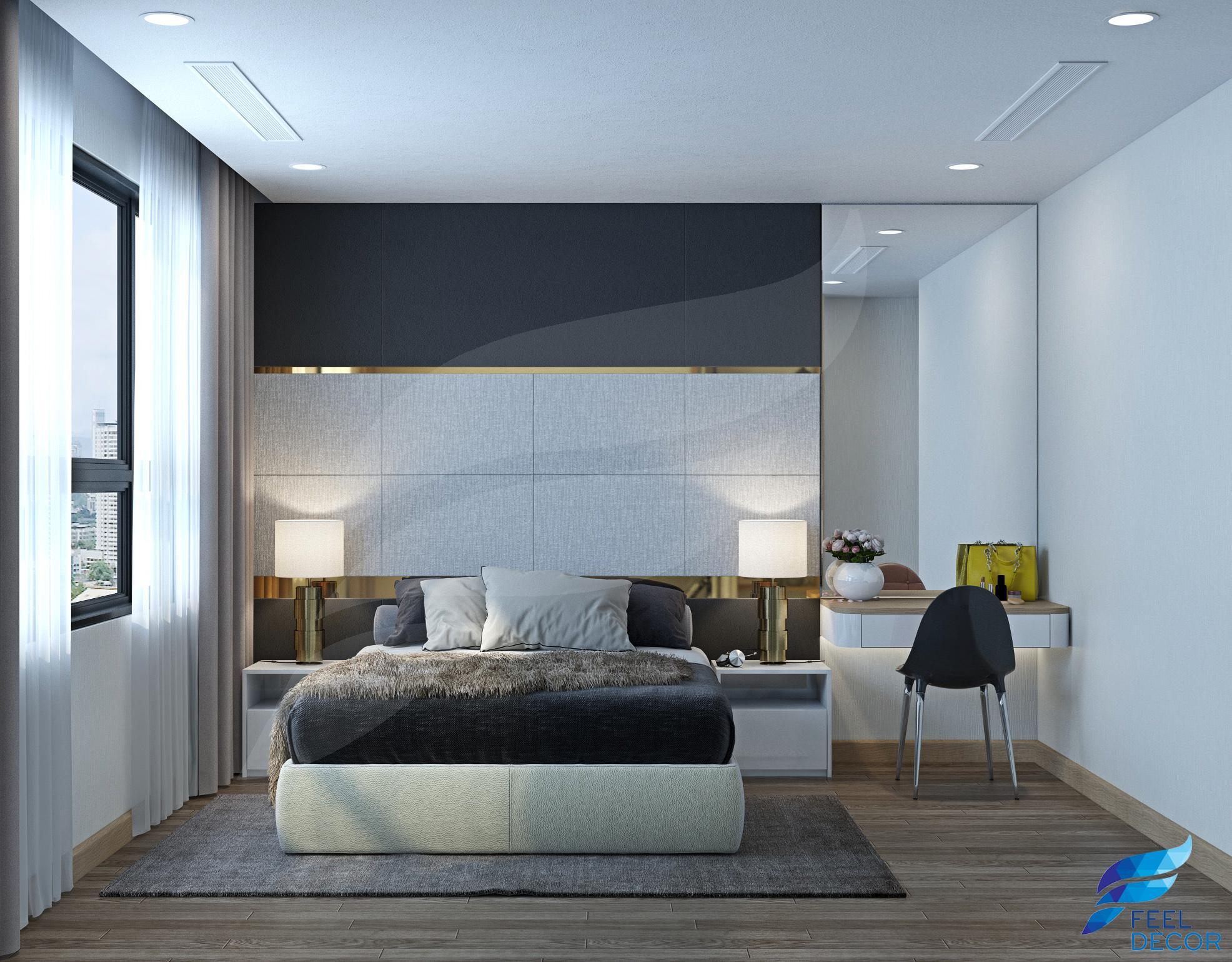 thiết kế nội thất căn hộ 3 phòng ngủ rộng 143m2 chung cư Vinhomes Central Park