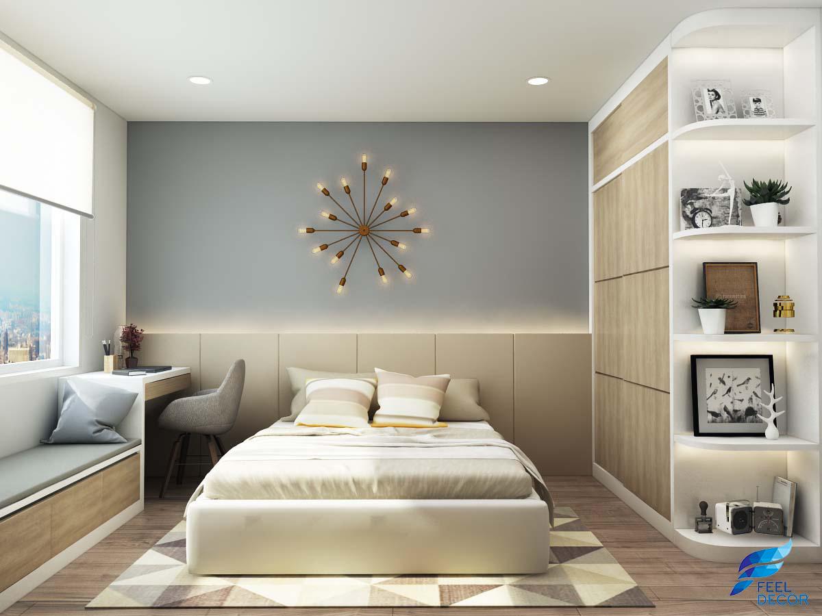 Thiết kế nội thất căn hộ chung cư 2 phòng ngủ tại dự án Hoàng Anh Thanh Bình rộng 70m2
