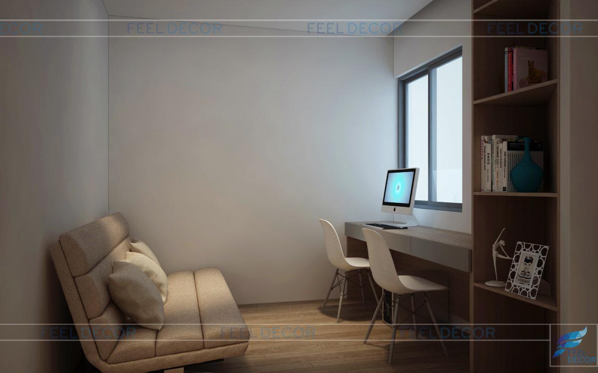 Thiết kế nội thất căn hộ 1 phòng ngủ diện tích 75m2 tại chung cư Celadon City đẹp hiện đại