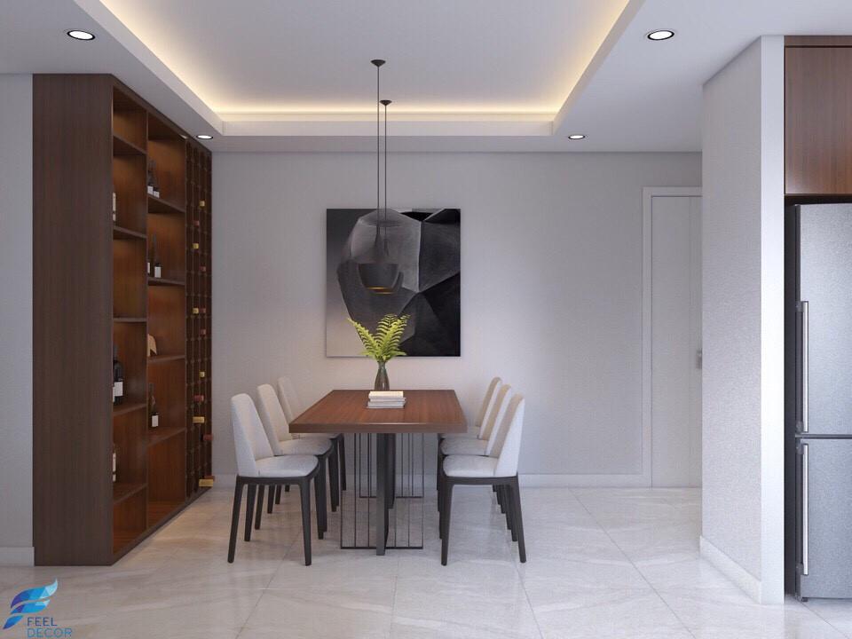 hình ảnh: thiết kế nội thất phòng bếp căn hộ 82m2 chung cư Green Valley Phú Mỹ Hưng