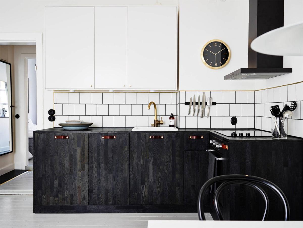 Thiết kế nội thất phòng bếp căn hộ 31m2 phong cách Scandinavian