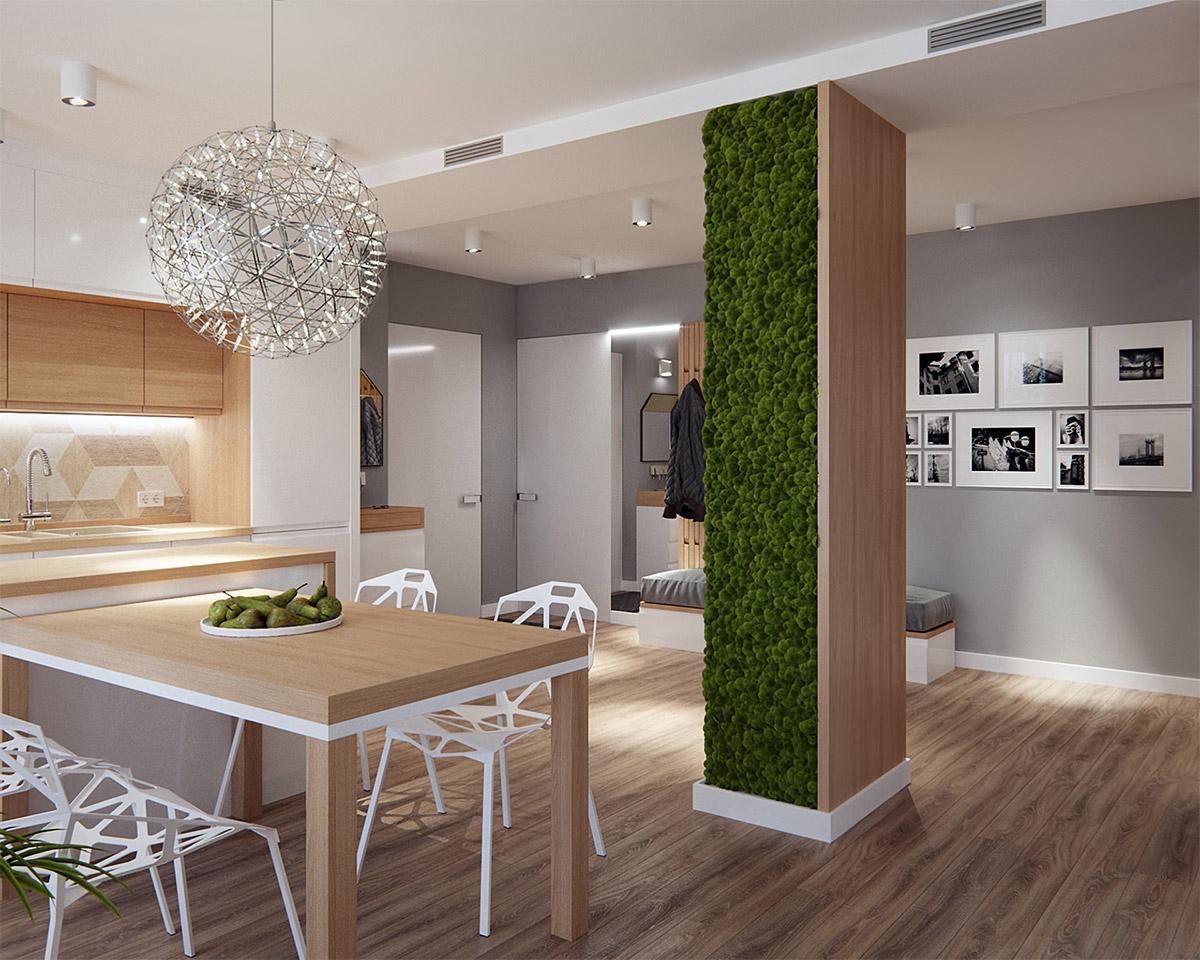 Thiết kế nội thất căn hộ phong cách Eco cho người yêu thiên nhiên