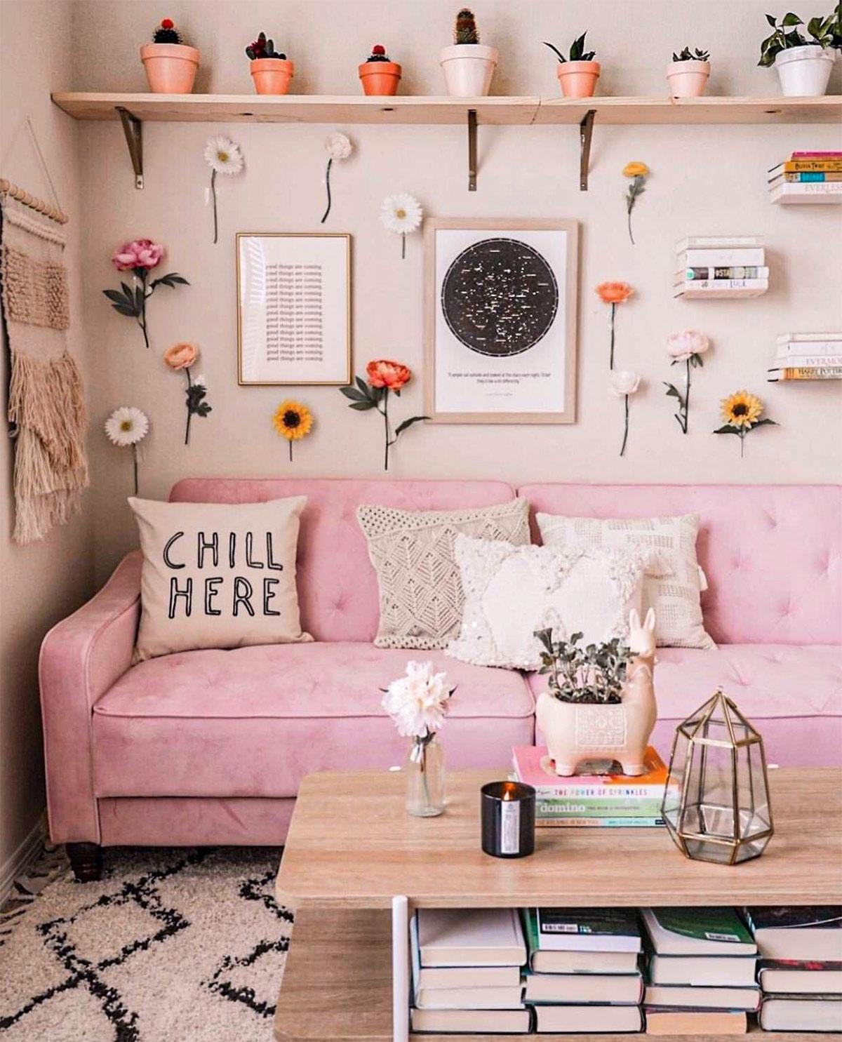 Thiết kế nội thất căn hộ với màu hồng toàn tập dành cho các cô nàng tiểu  thư nữ tính