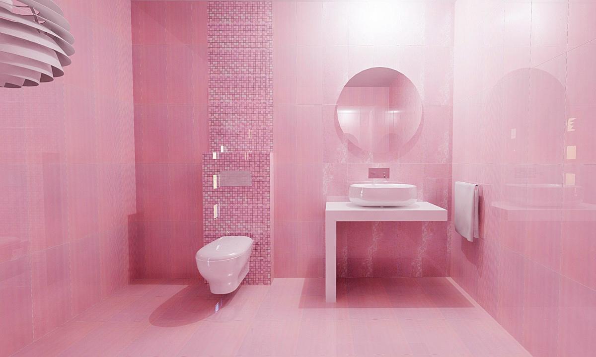 thiết kế nội thất căn hộ màu hồng