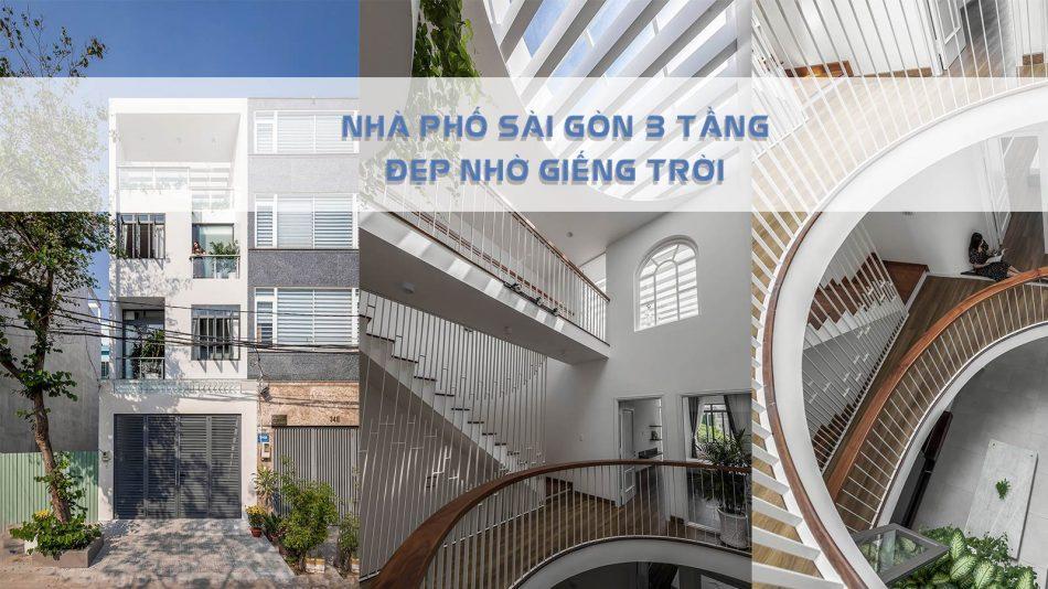 Nội thất nhà phố Sài Gòn 4 tầng rộng 100m2 đẹp nhờ góc giếng trời