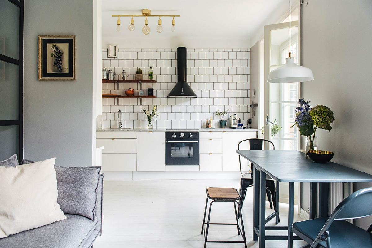 thiết kế nội thất phòng bếp phong cách scandinavian