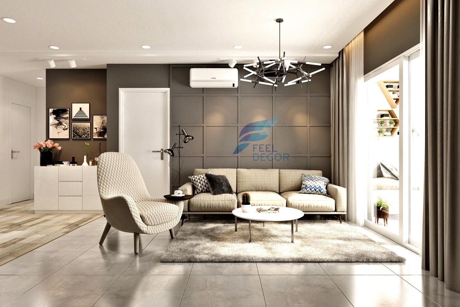 hình ảnh: thiết kế nội thất căn hộ studio 1 phòng ngủ 73m2 tại chung cư The Everrich Infinity