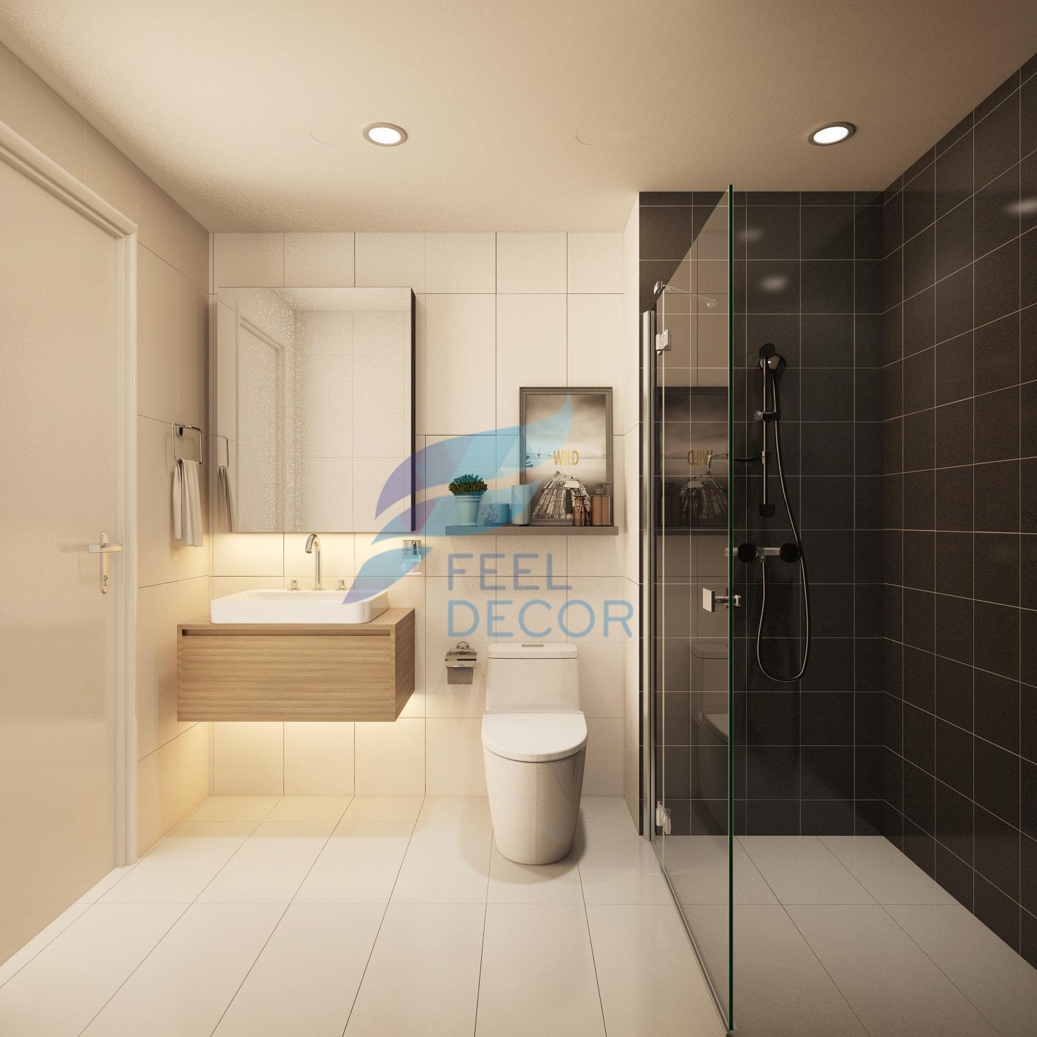 hình ảnh: thiết kế nội thất căn hộ studio 1 phòng ngủ 73m2 tại chung cư The Everrich Infinity