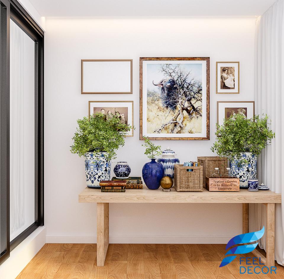 Hình ảnh mẫu thiết kế nội thất căn hộ 2 phòng ngủ 110m2 của chị ở chung cư Sky Garden.