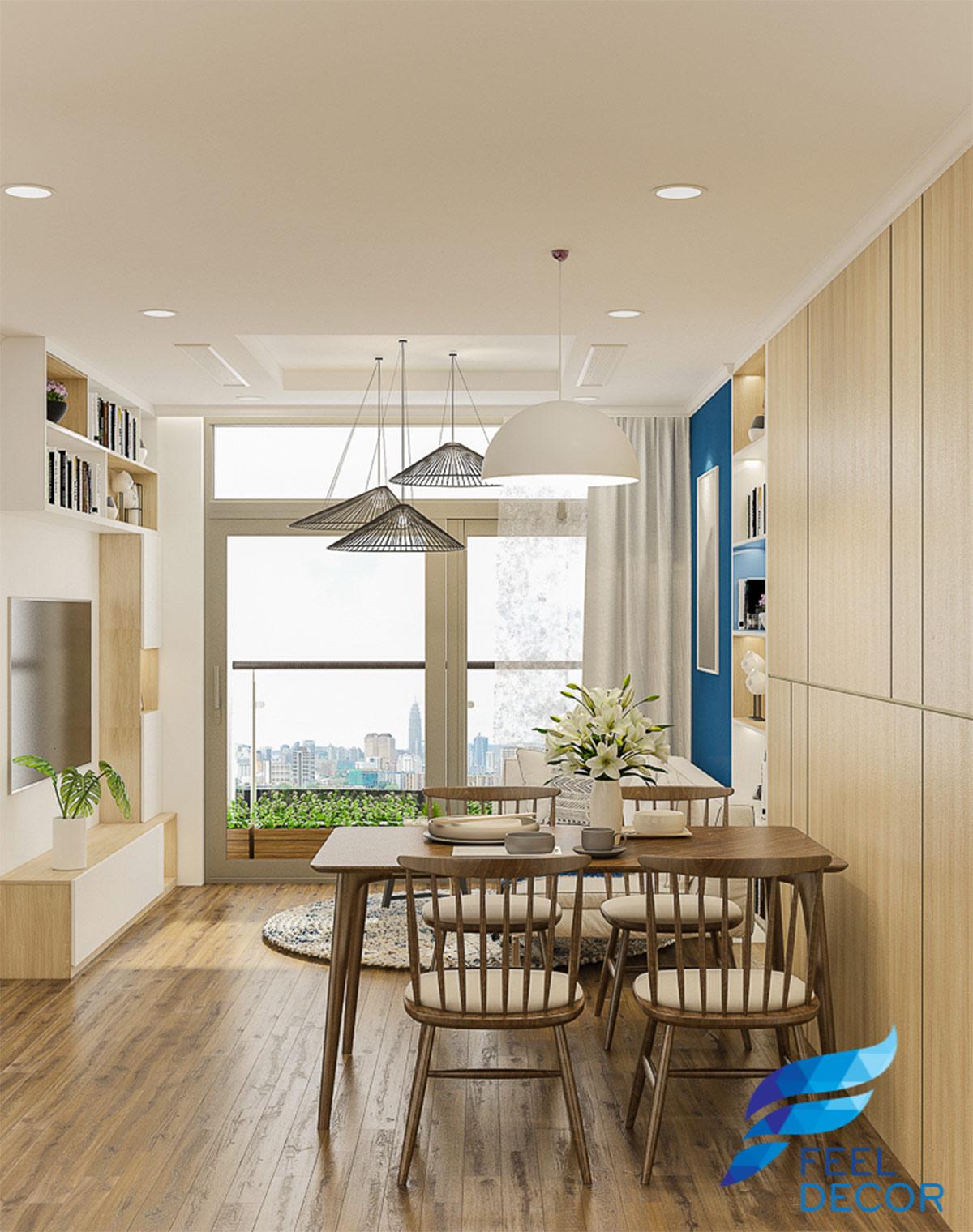 Thiết kế thi công nội thất căn hộ 69m2 chung cư Vinhomes Central Park – FD2818