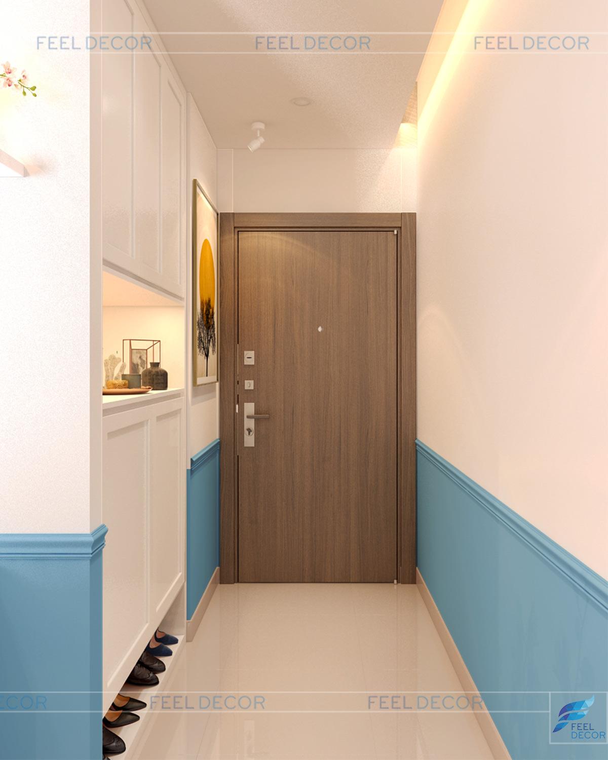 Thiết kế thi công nội thất căn hộ 75m2 chung cư Golden Mansion | FD9218