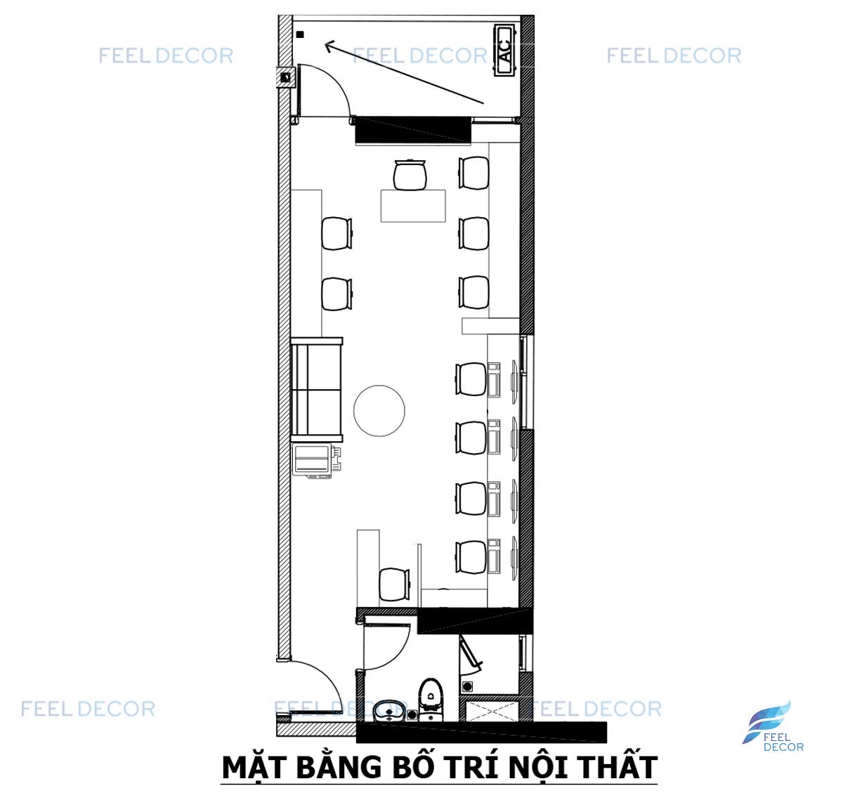 Thiết kế thi công nội thất căn hộ Officetel 38m2 chung cư Millennium – FD9818
