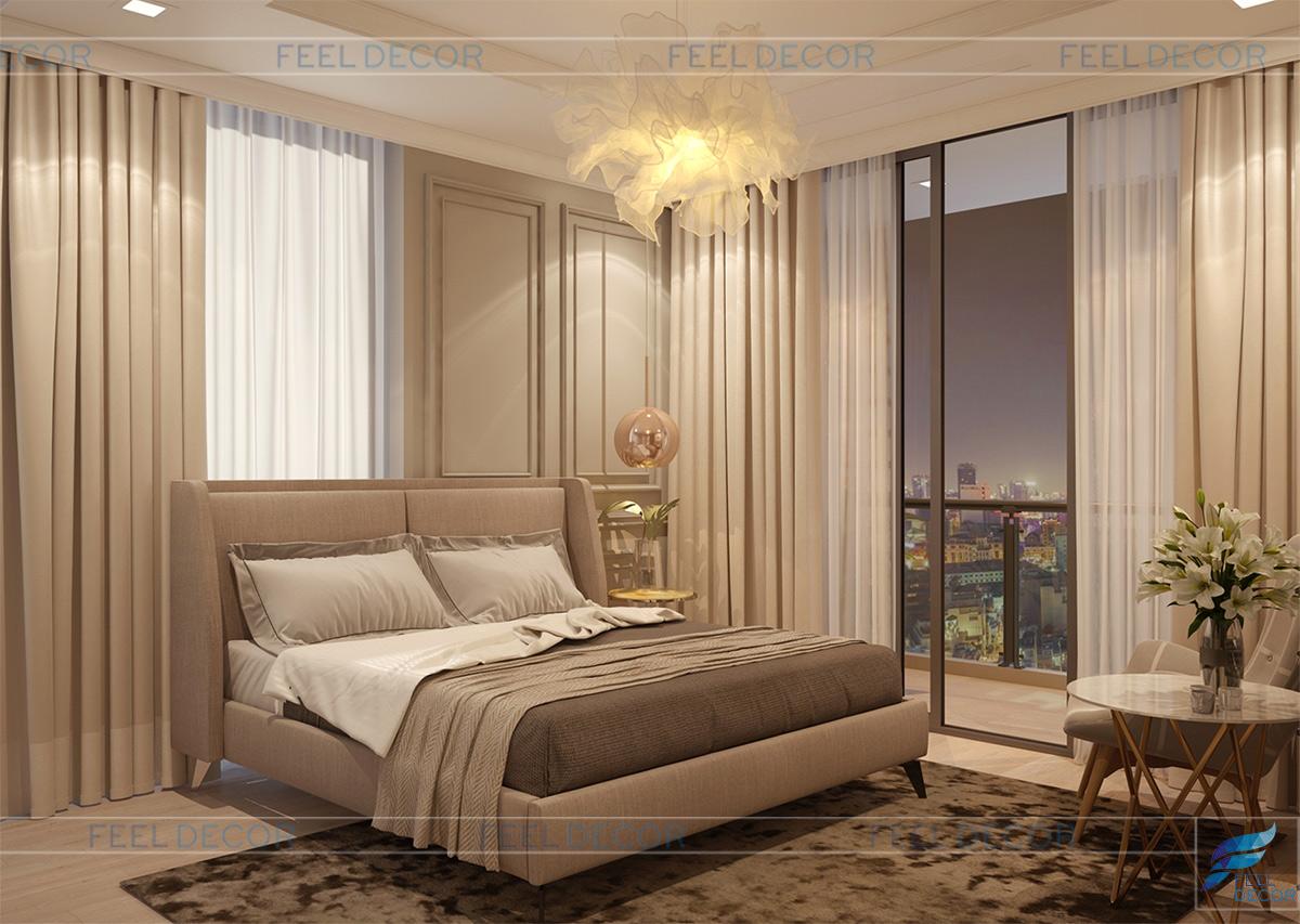 Thiết kế thi công nội thất căn hộ 103m2 (3 phòng ngủ) CC Vinhomes Ba Son