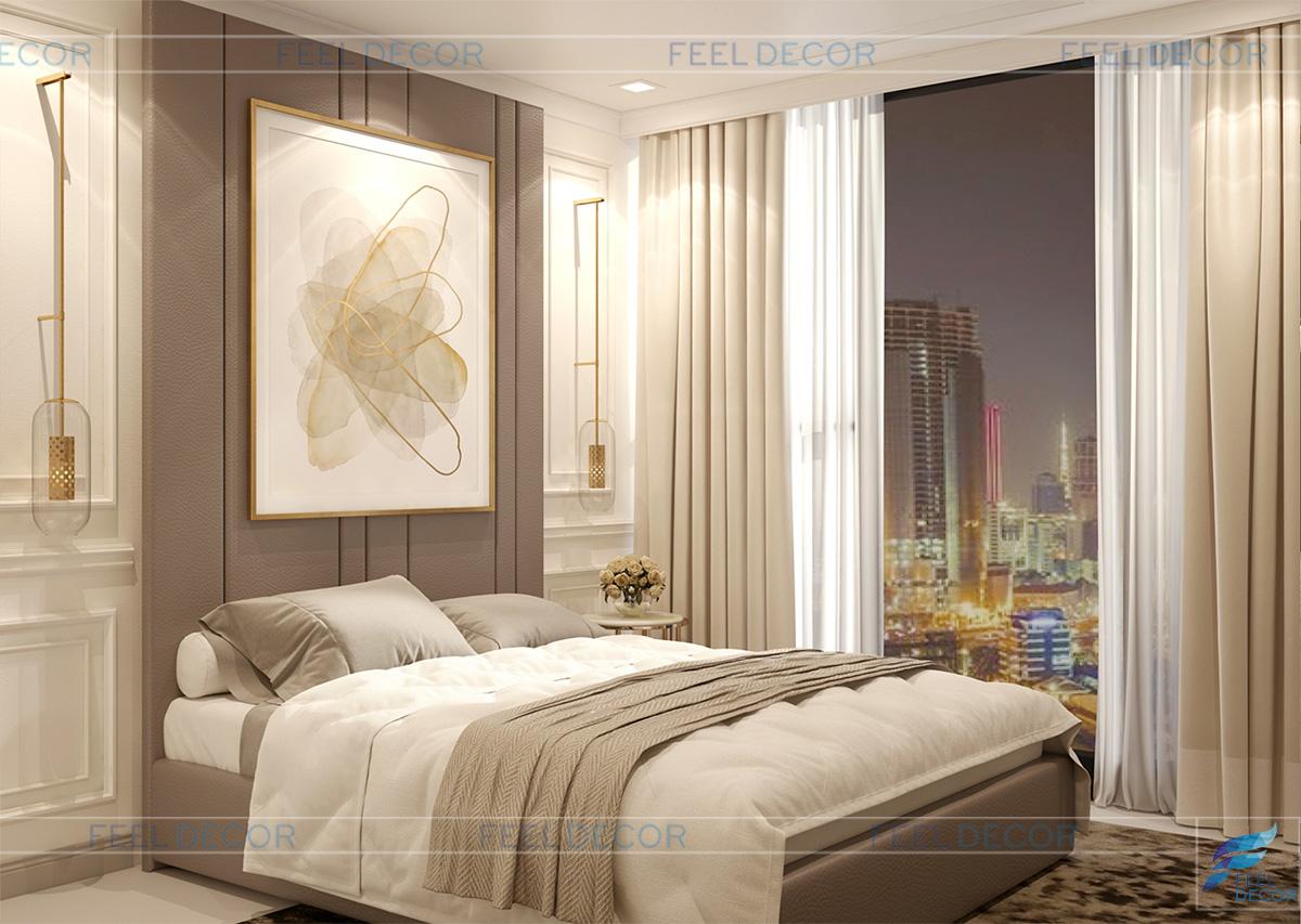 Thiết kế thi công nội thất căn hộ 103m2 (3 phòng ngủ) CC Vinhomes Ba Son