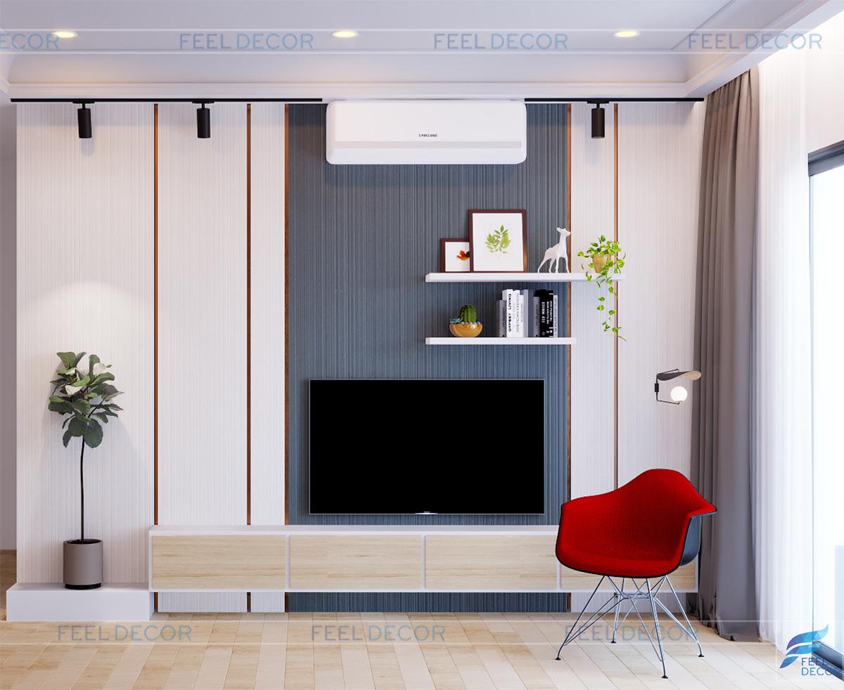 Thiết kế thi công nội thất căn hộ 76m2 [2PN] chung cư Newton Residence – FD12118