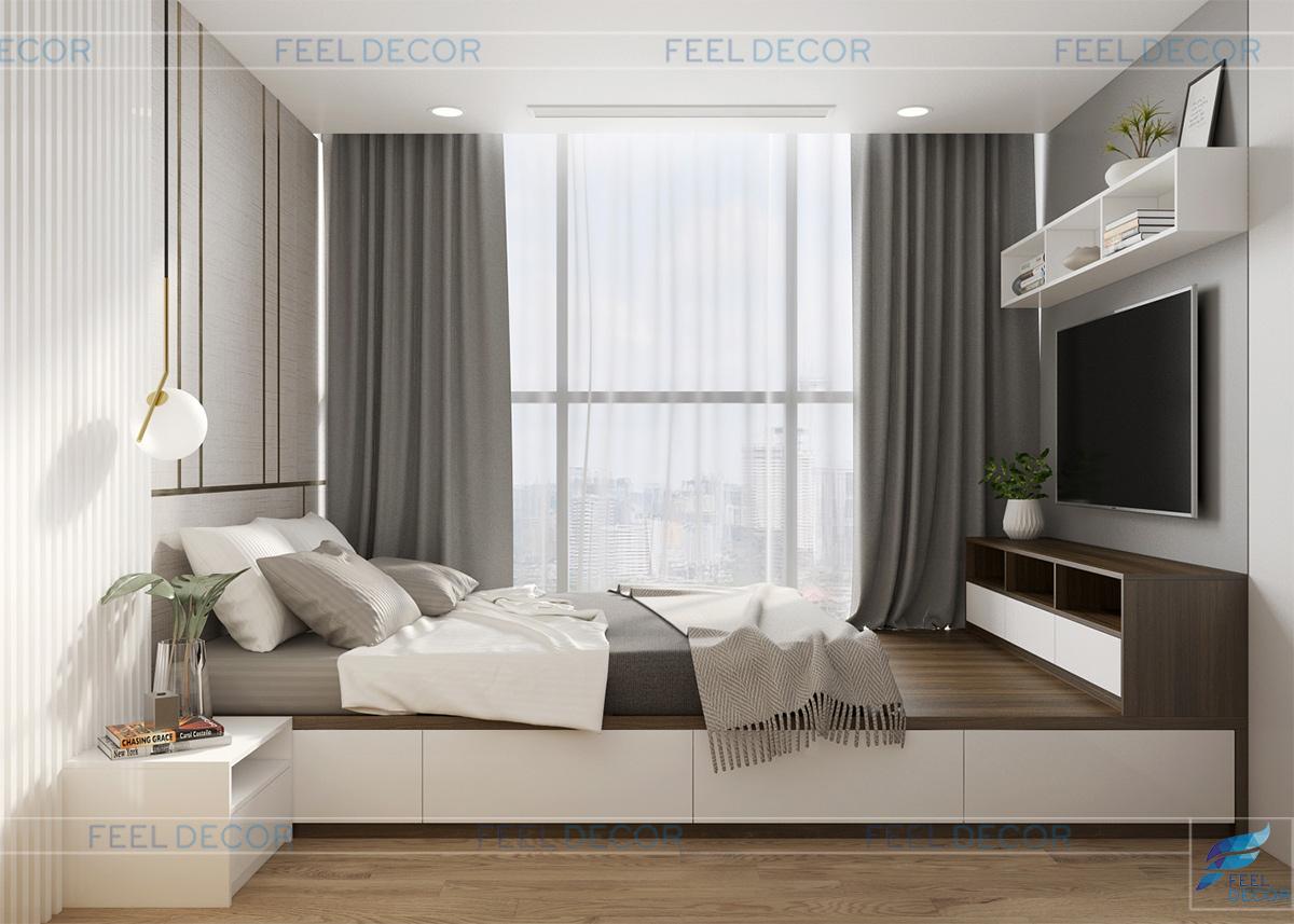 Thiết kế thi công nội thất căn hộ 79m2 (2PN) chung cư Vinhomes – FD12418
