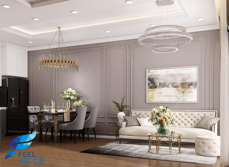 Thiết kế thi công nội thất căn hộ 80m2