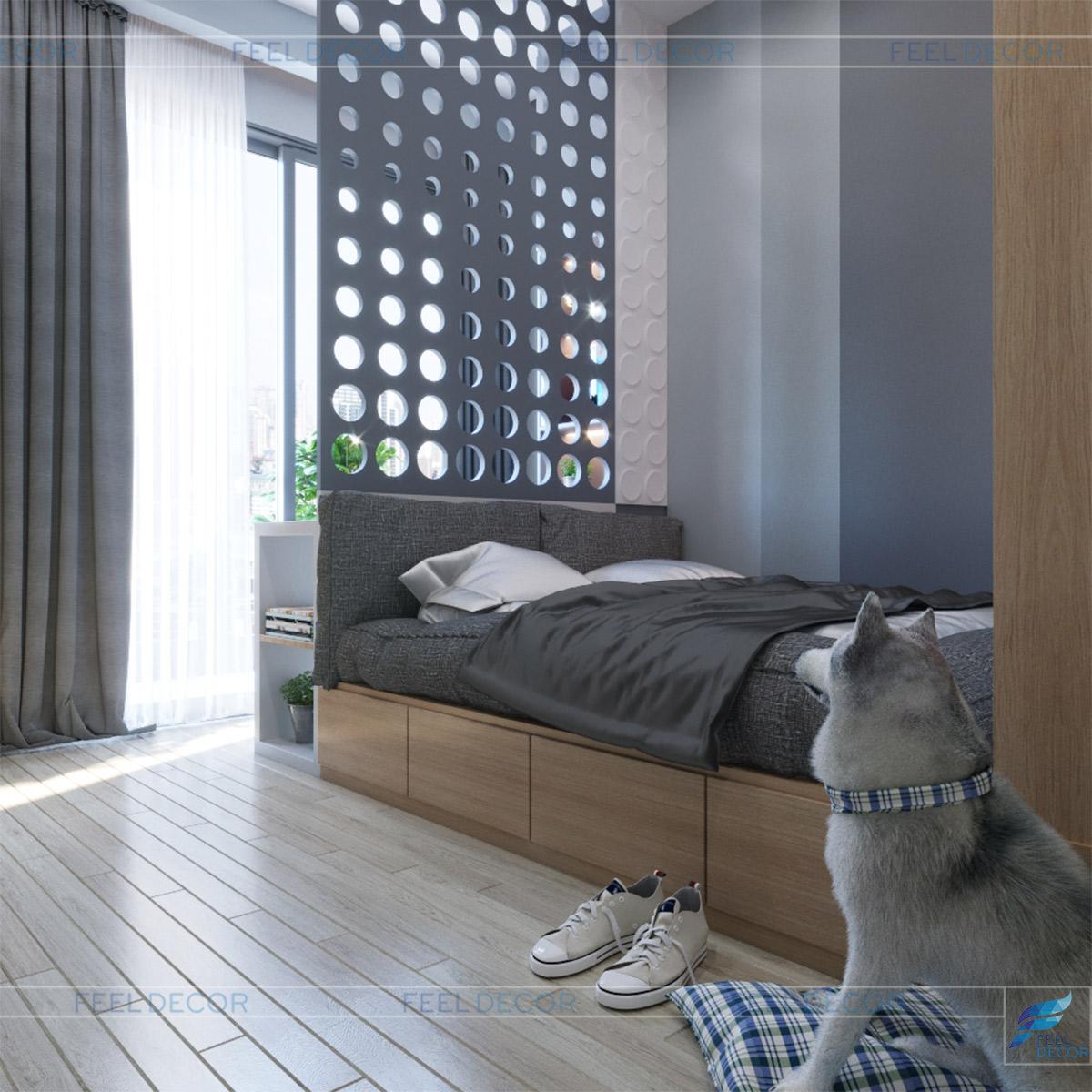 Thiết kế thi công nội thất căn hộ 3 phòng ngủ (103m2) CC Golden Mansion – NovaLand