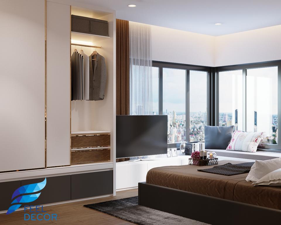 thiết kế thi công nội thất căn hộ 2 phòng ngủ