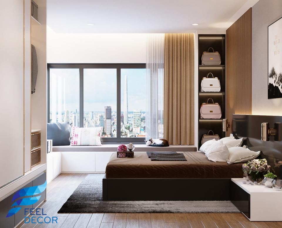thiết kế thi công nội thất căn hộ 2 phòng ngủ