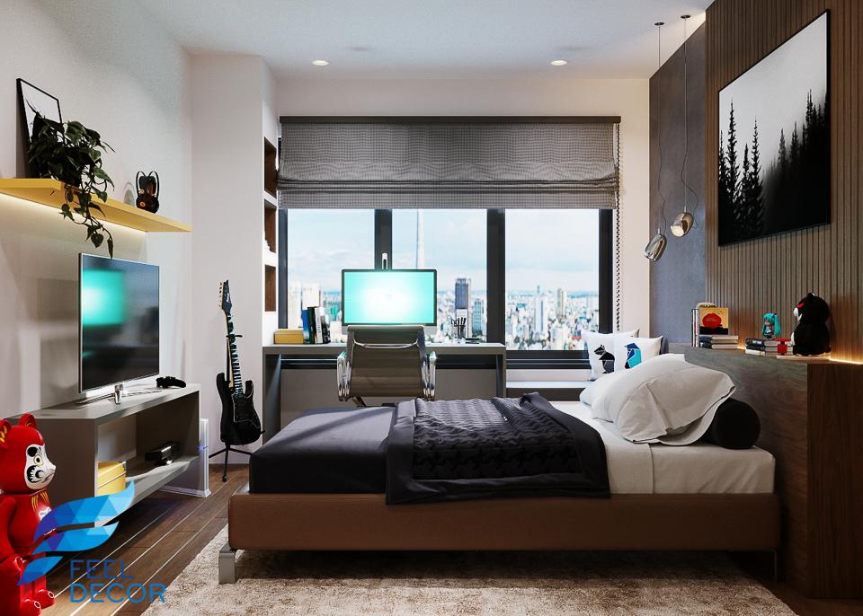 thiết kế thi công nội thất căn hộ 2 phòng ngủ