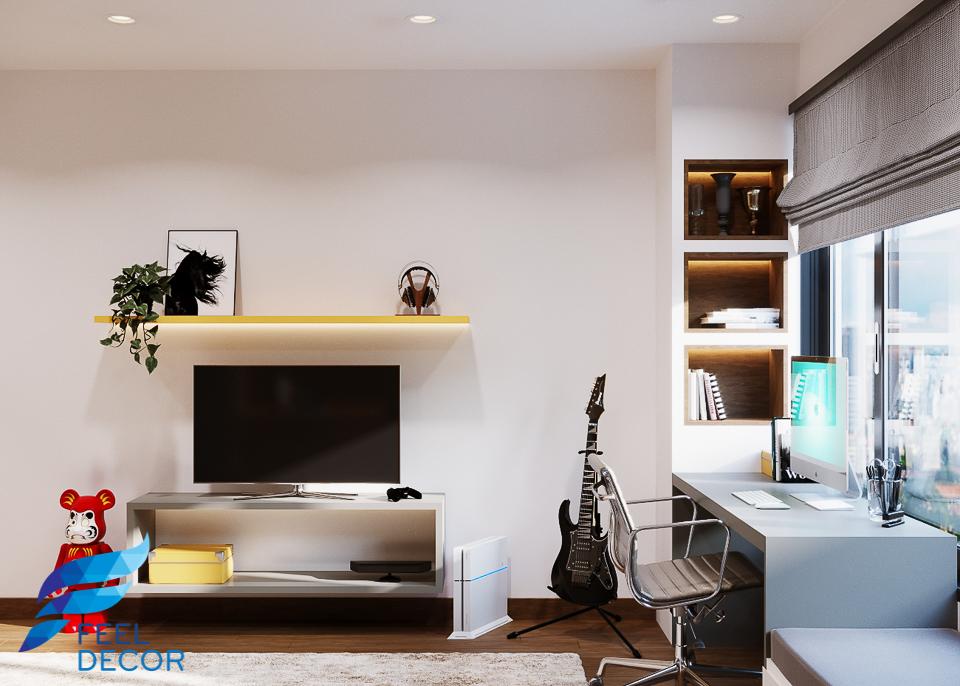 thiết kế thi công nội thất căn hộ 2 phòng ngủ