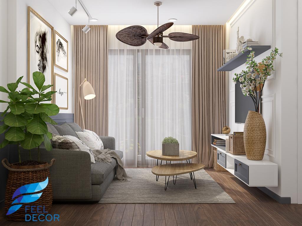 thiết kế thi công nội thất căn hộ 67m2