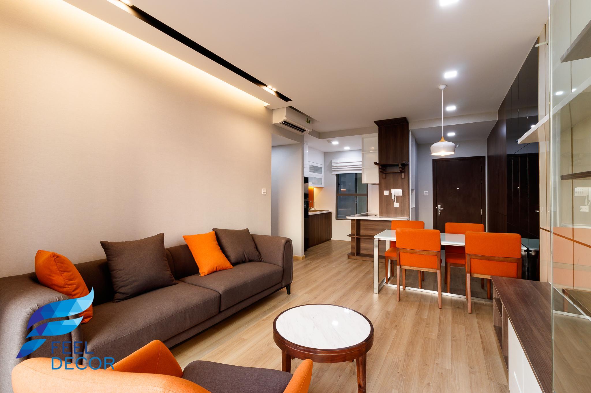 phòng khách căn hộ 3 phòng ngủ (79m2) CC The Sun Avenue Quận 2