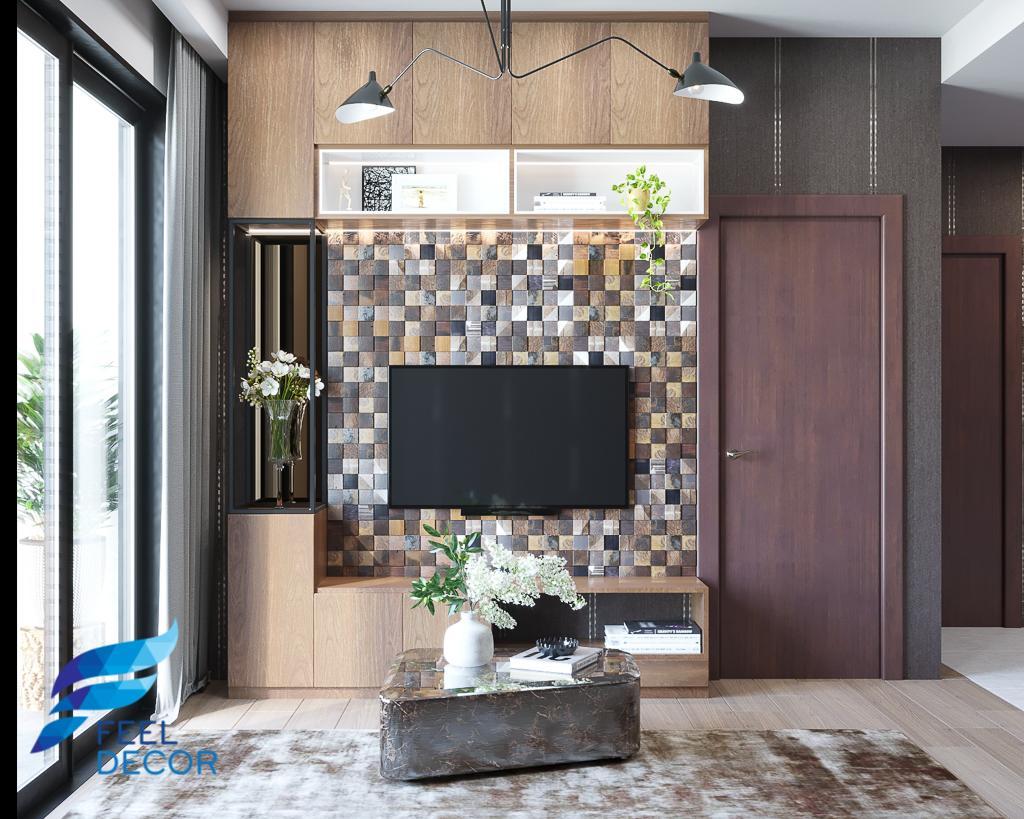 thiết kế thi công nội thất căn hộ 1 phòng ngủ - 46m2