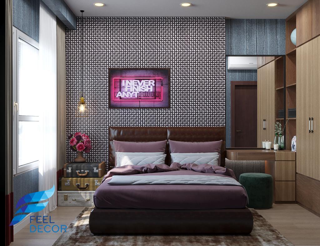 thiết kế thi công nội thất căn hộ 1 phòng ngủ - 46m2