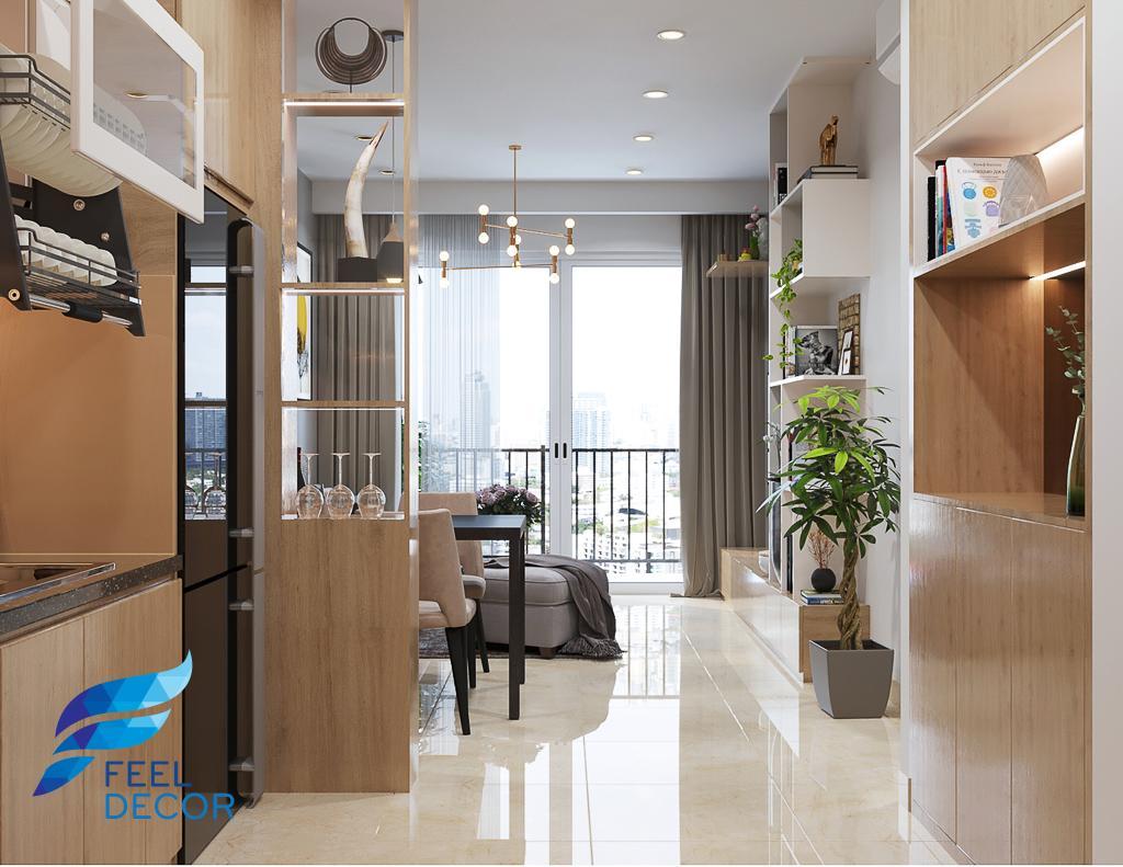 thiết kế hiện đại nội thất căn hộ 2 phòng ngủ (69m2)