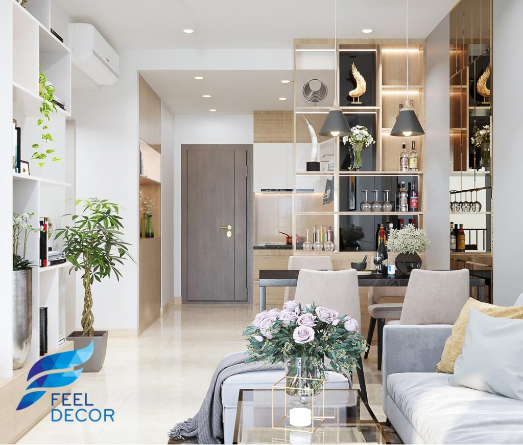 thiết kế hiện đại nội thất căn hộ 2 phòng ngủ (69m2)