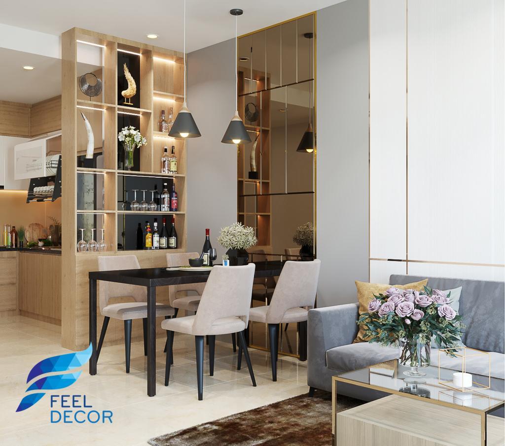 thiết kế hiện đại nội thất căn hộ 2 phòng ngủ (69m2)