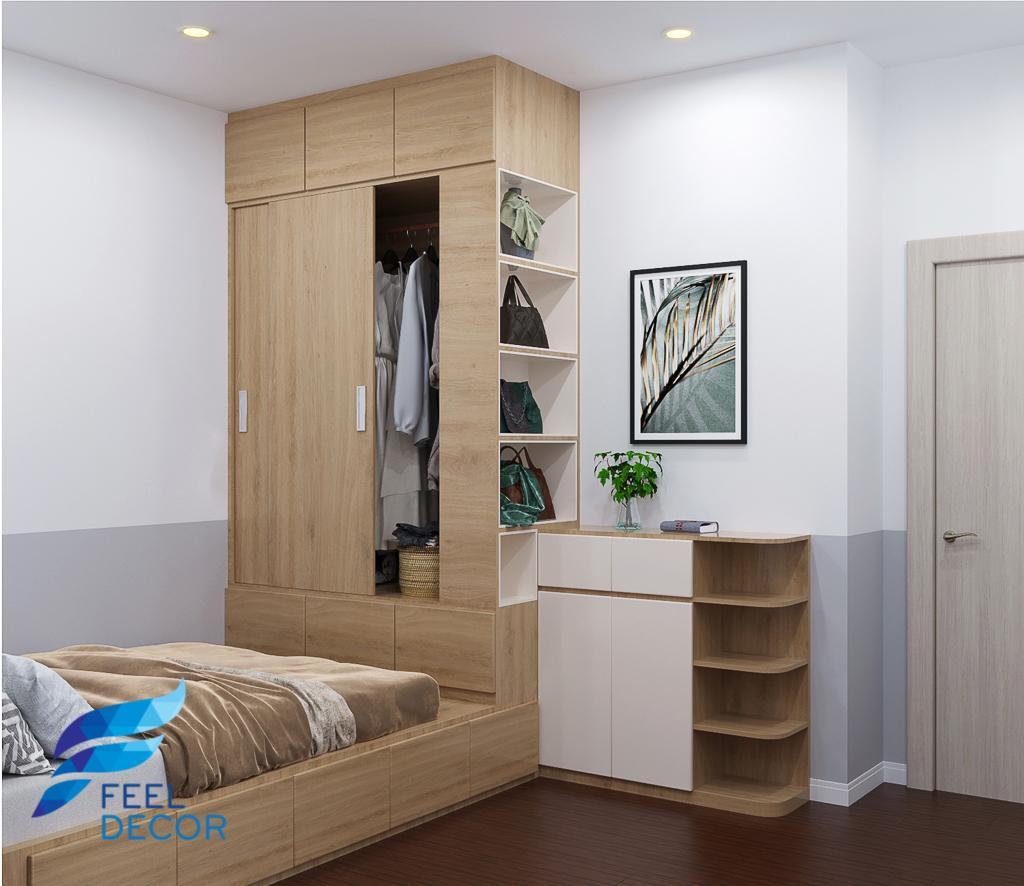 thiết kế hiện đại nội thất căn hộ 2 phòng ngủ (69m2)